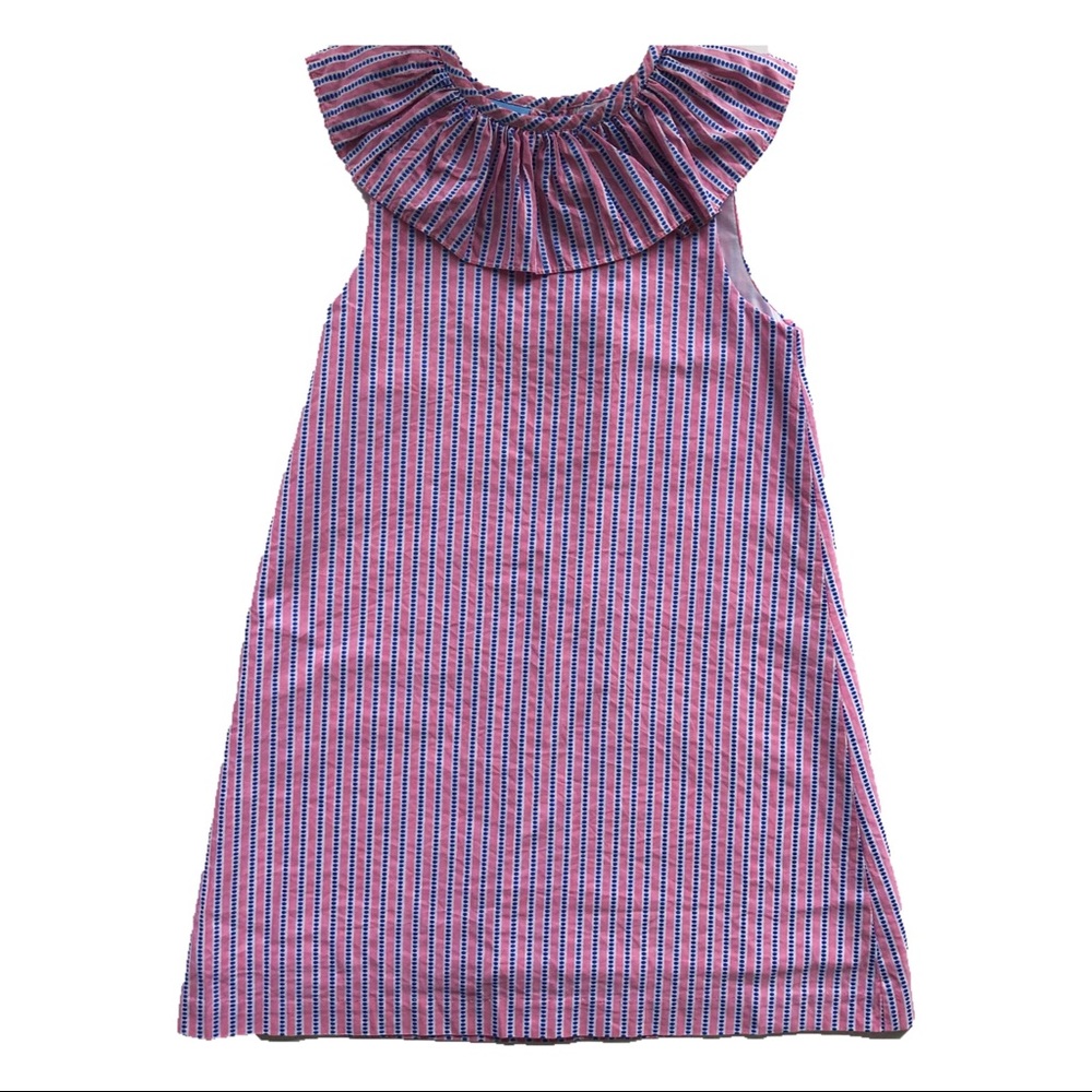 Bella Bliss Sleeveless Dress with Ruffle Collar